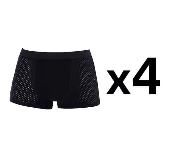 👉🏾LOT DE 4 BOXERS BAMBOU EN FIBRE DE BAMBOU