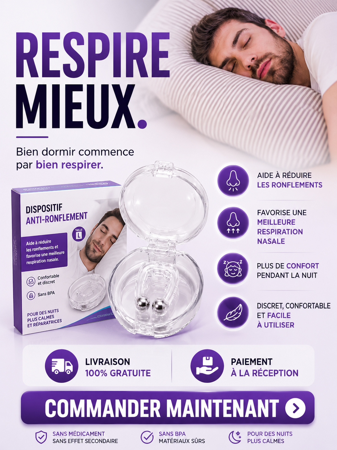 💨 Anti-Ronflement – Pour des nuits plus calmes