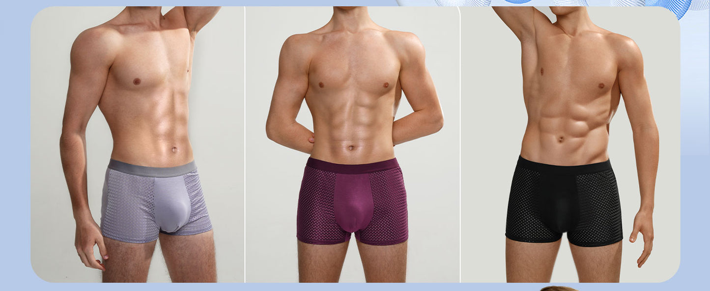 👉🏾LOT DE 4 BOXERS BAMBOU EN FIBRE DE BAMBOU