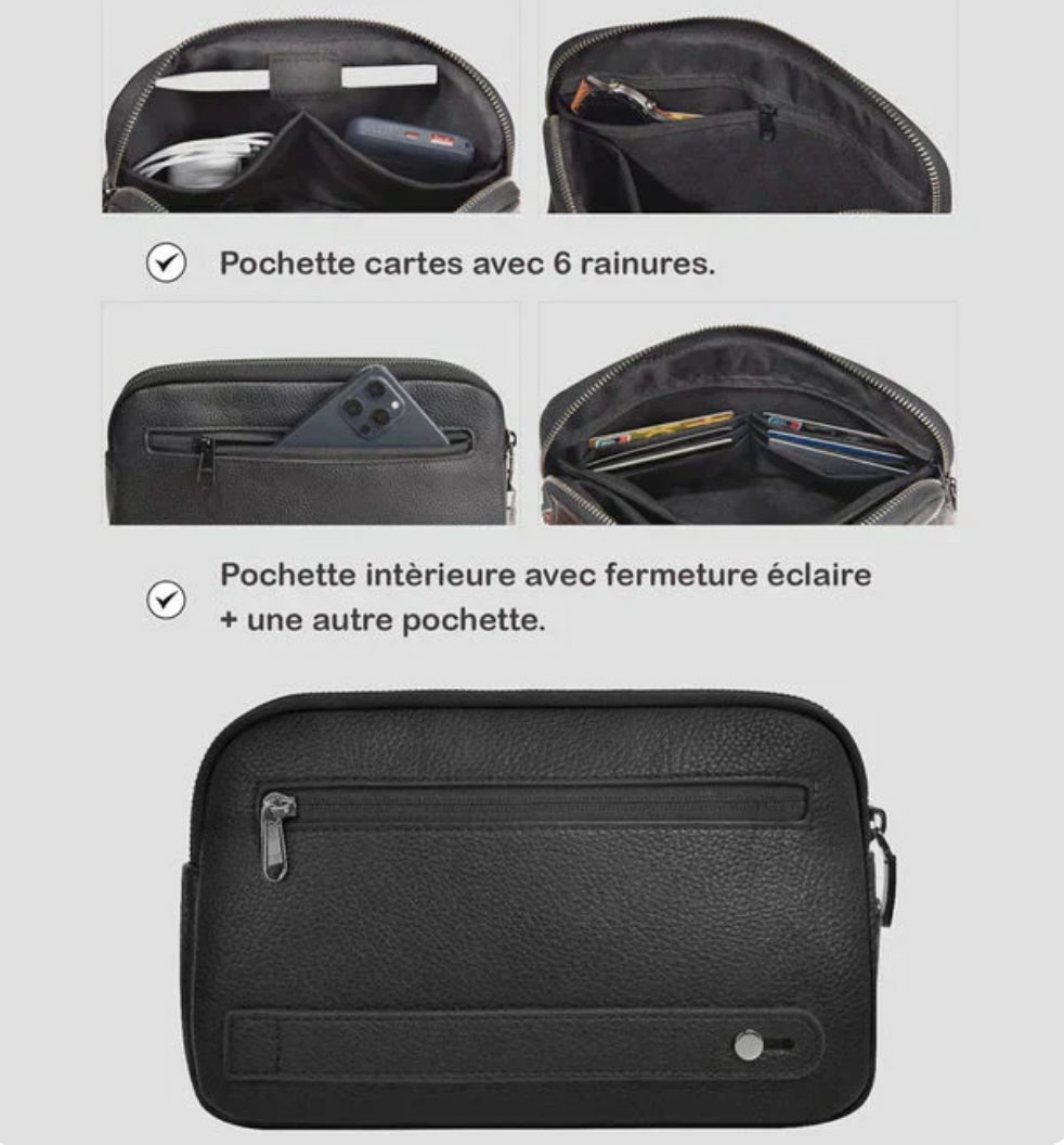 Sac en Cuir Élégant et Sûr - Design Premium