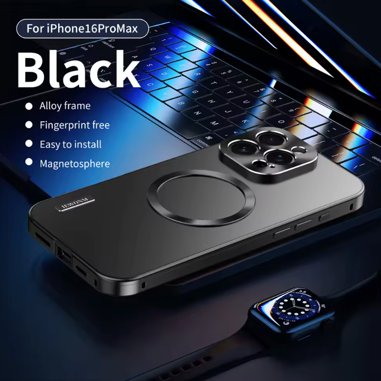 Coque iPhone MagSafe Premium - Cadre Alliage & Protection Objectif