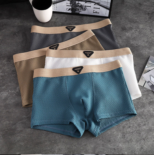 Lot de 4 Boxers Premium Homme - Respirante Motif Filet