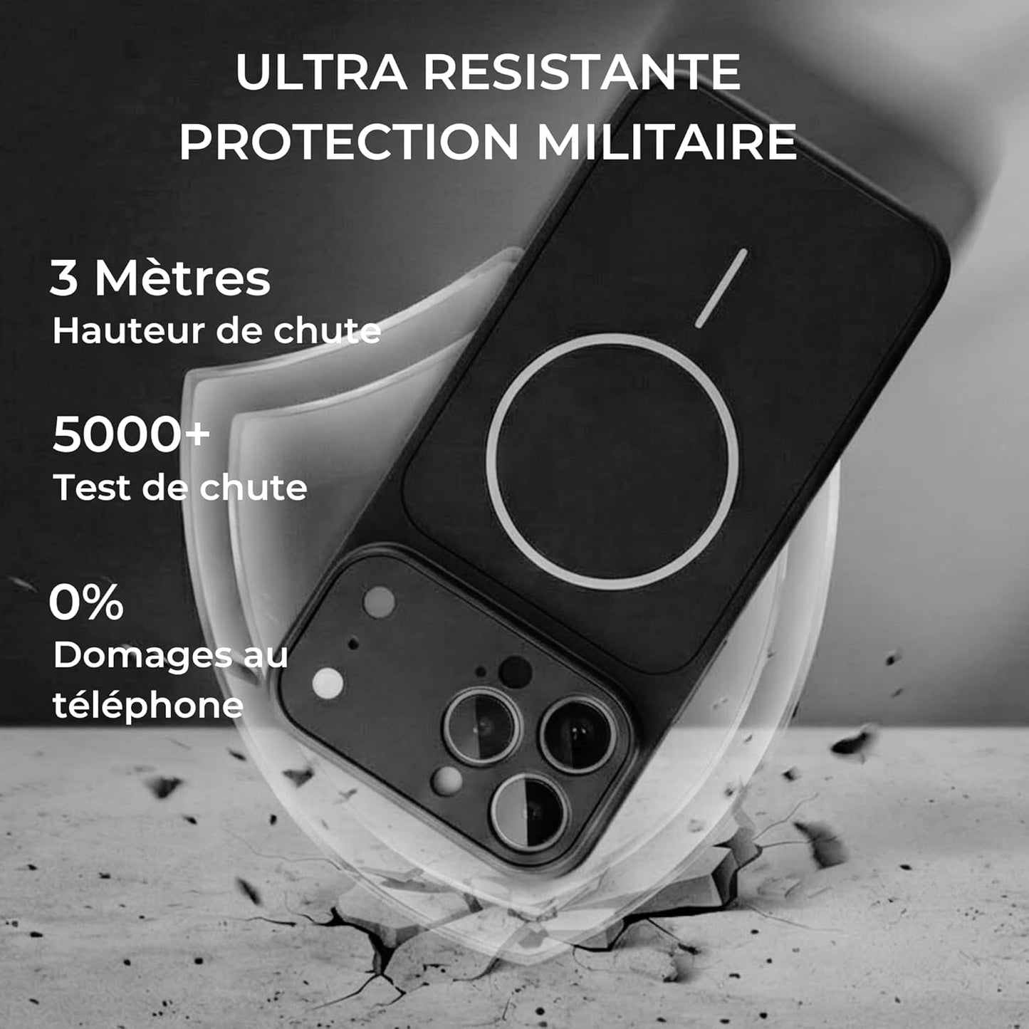 Étui en alliage de titane de la série Edge pour iPhone - Cadre Alliage & Protection Objectif